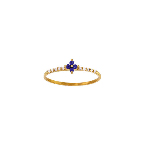 Little Sapphire flower Diamonds ring