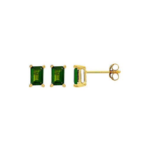 Diopside Solitaire Studs