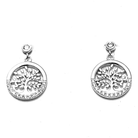Circle Tree of life earrings
