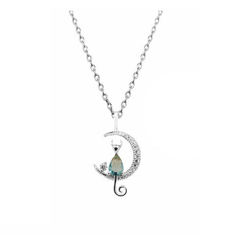 Cat & Moon necklace